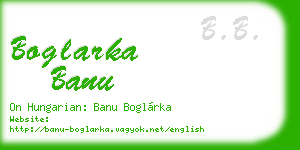 boglarka banu business card