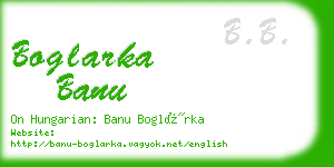 boglarka banu business card